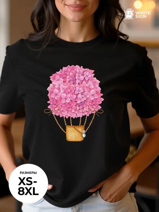 Lilac Floral Print Oversized Cotton T-Shirt 4XL