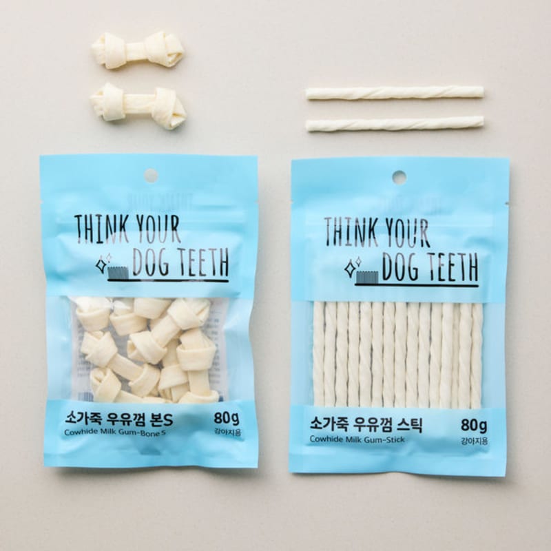 [Pet] Think Your Dog This Milk Gum Bone S 80 G Cowhide