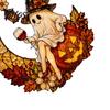 Ghost Pendant 2D Moon Pumpkin Acrylic Suncatcher, Halloween Window Home Garden Accents Hanging Ornament, Autumn Thanksgiving Yard Wall Decor