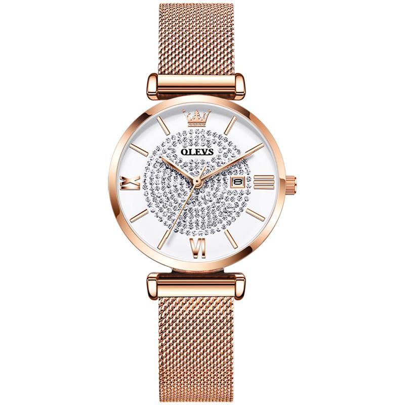 New OLEVS High Quality Watch Women Simple Style Fashion Rose Gold Waterproof Quartz WristWatches Ladies Watch Reloj Para Mujer