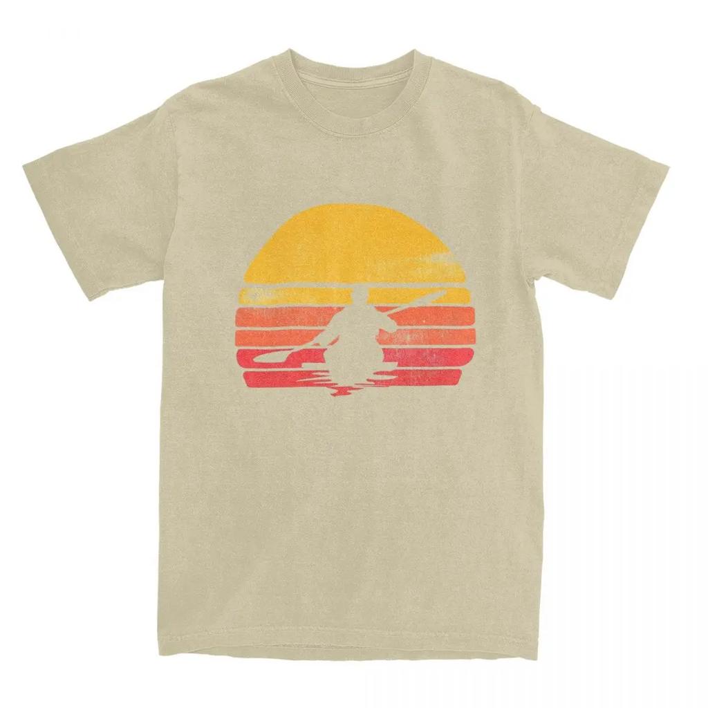 UnisexKayaking Sunset T Shirts Apparel Sea Kayak 100% Cotton T-shirt Clothes Amazing Tee Shirt All Seasons