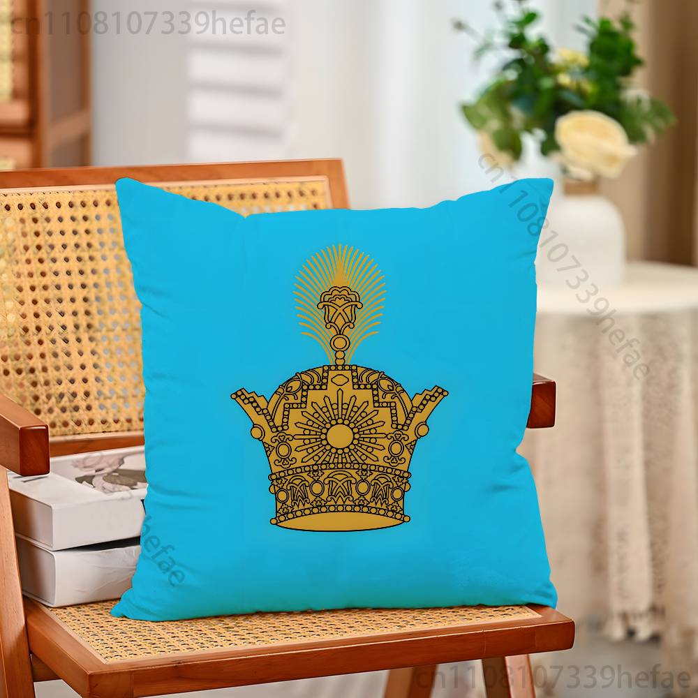 Imperial Coat of Arms National Emblem Pillow Case Plush Pillow Cases Home Decoration Pillow Cover for Sofa Bed Chair Living Room
