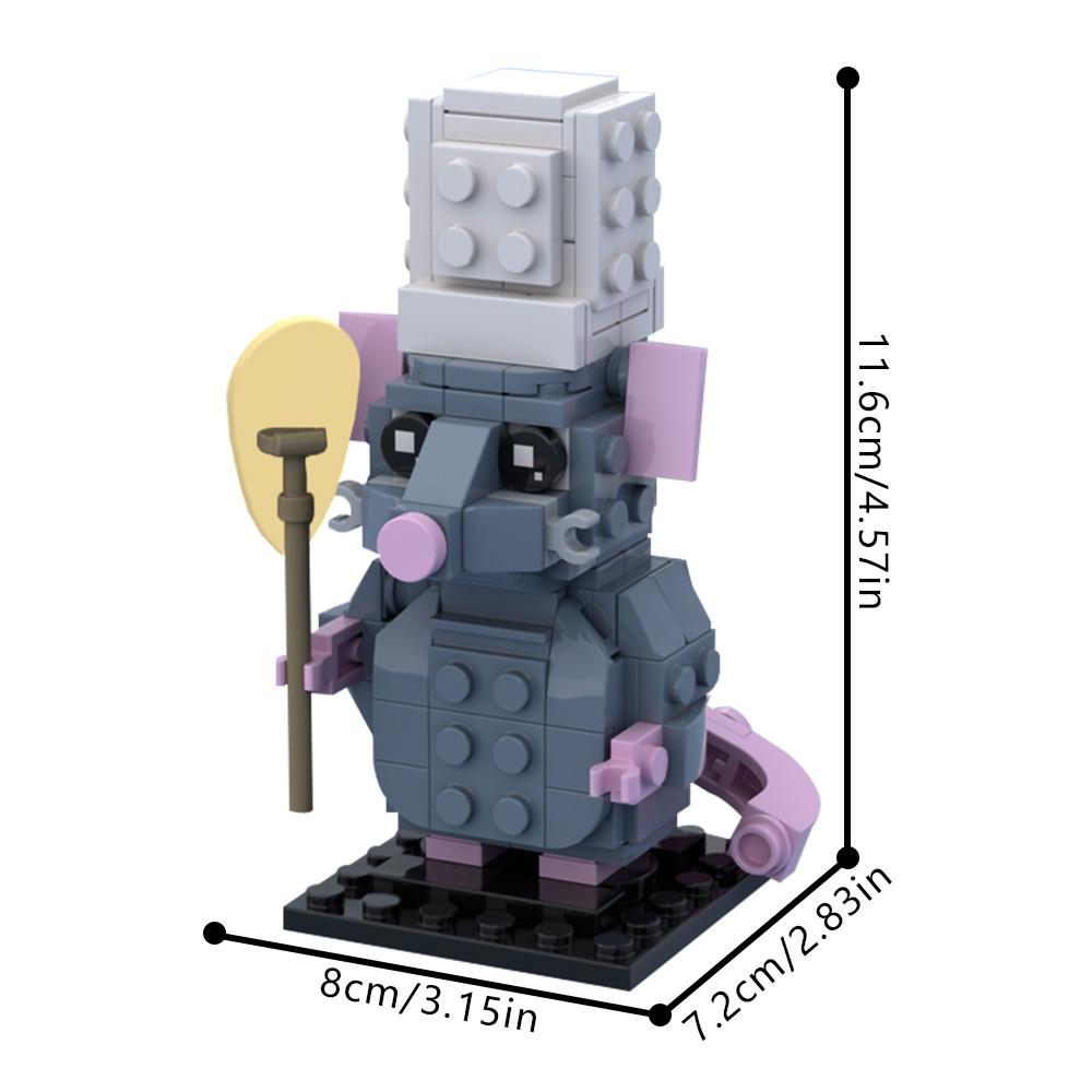 MOC Remy The Rat Building Blocks Model Movie Remy The Rat God of Cooking Bricks Assembly Toys Kids DIY Birthday Gifts