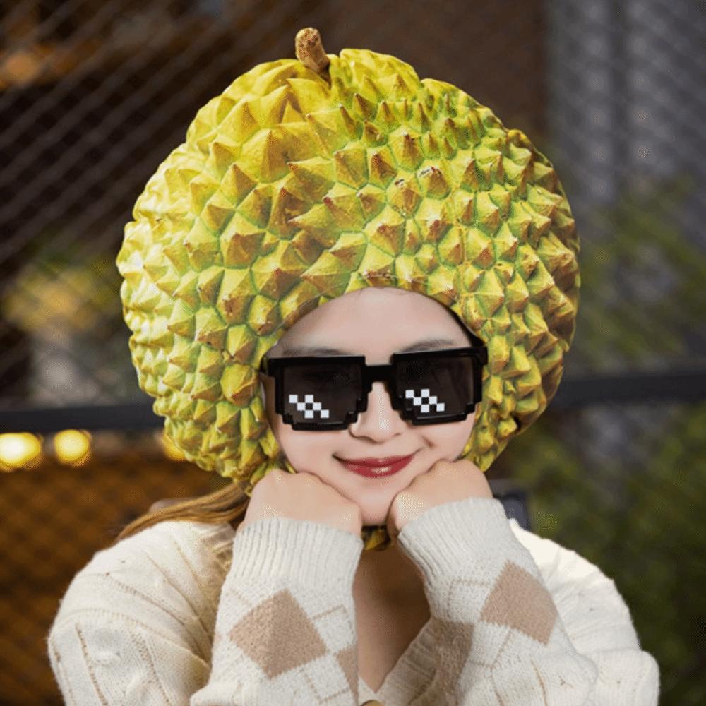 Comfortable Simulation Durian Hat Soft Cartoon Plush Hat Durian Headgear Cross-dressing Shows