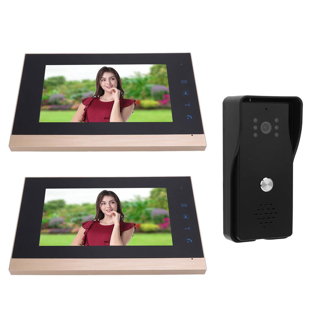 Video Intercom System Wired HD CMOS Sensor One Key Unlocking Touch Control Doorbell Camera with 7 Inch Screen for Home