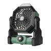 Portable Silent Camping Fan with Light & USB Charging - Large Capacity Outdoor & Fishing Oscillating Fan