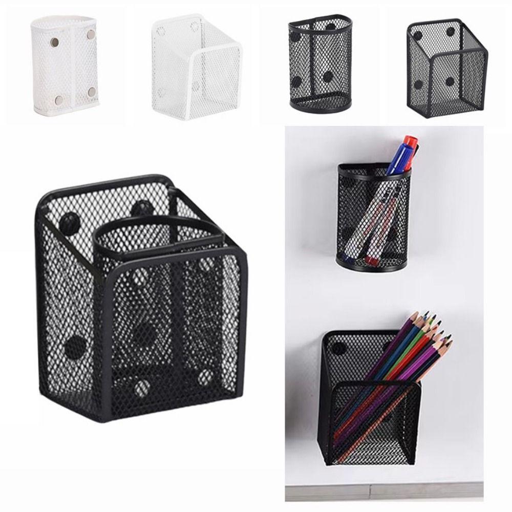 Mesh Magnetic Pencil Holder Large Capacity Metal Storage Box Magnetic Storage Box Whiteboard