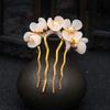 Hanfu Pearl For Girls Disk Hair Hair Accessories U Shaped Hairpin Flowers Hair Stick Hair Fork