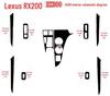 Lexus RX Carbon Fiber Gear Shift Sticker for RX200, RX300, RX450H Interior Enhancement
