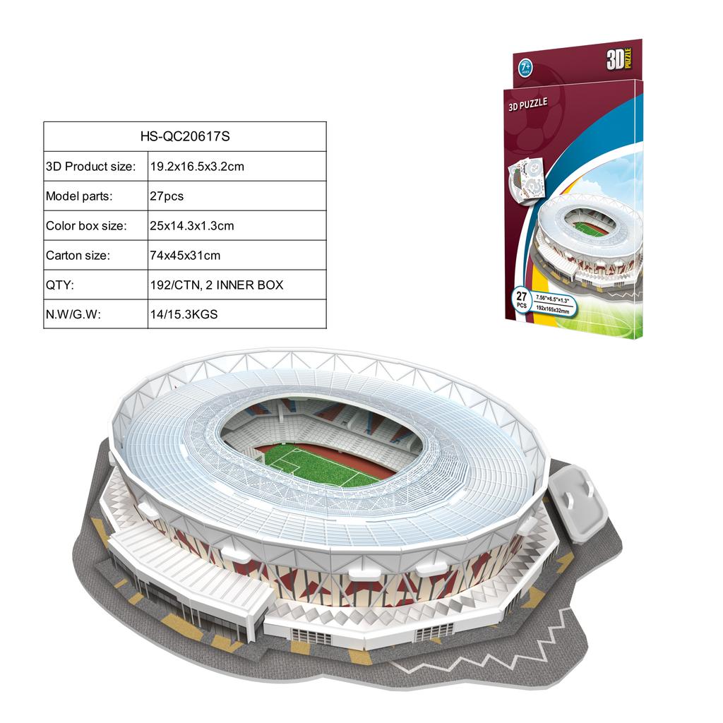 Creative DIY 3D Paper Puzzle Football Field Stadium Assembled Model Educational Toys Jigsaw Puzzle For Kids Fans Gifts