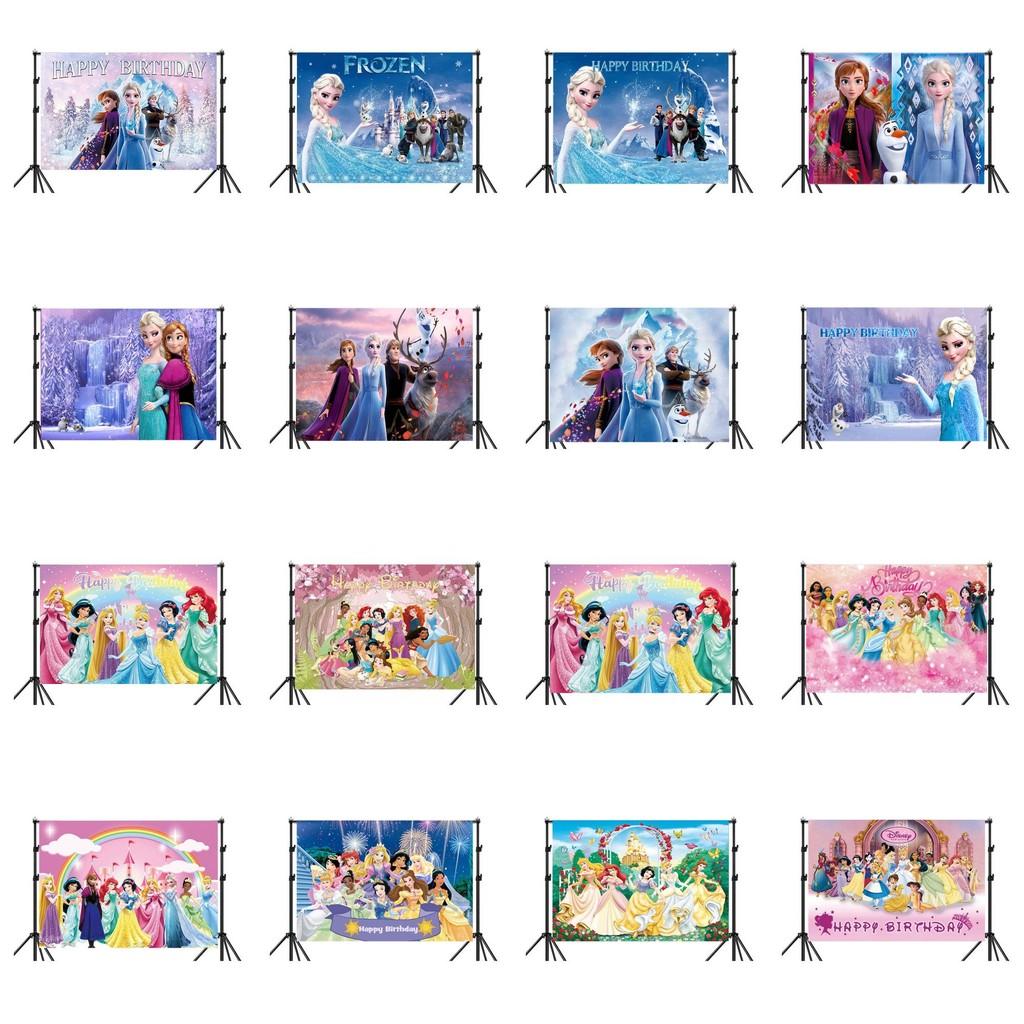 Frozen Background Decoration Banner For Festive Events With Cartoon Design For Party Decor