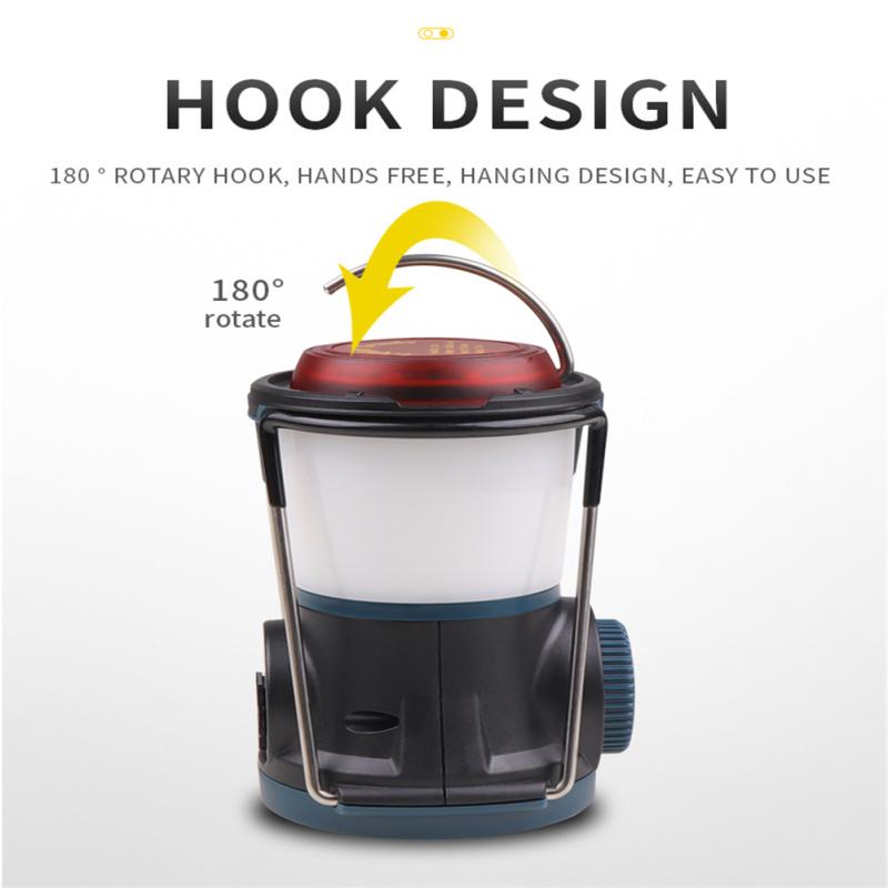 Camping Light Led Rotary Switch Magnet Hook Portable Horse Lamp For Outdoor Camping Emergency Light