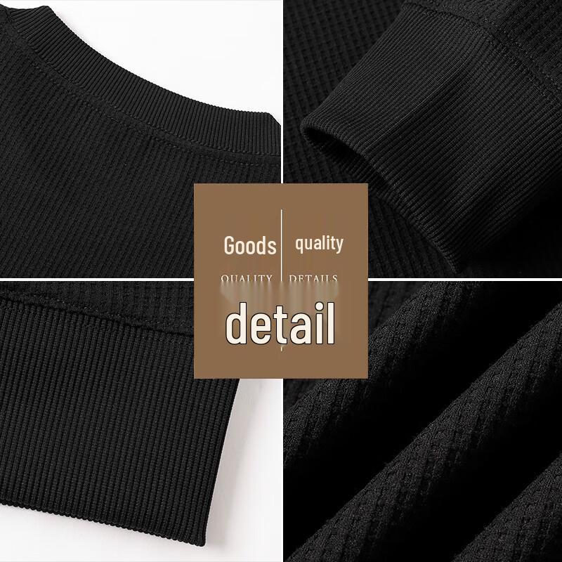 Tucano Men's Waffle Knit Long Sleeve Round Neck Sweatshirt