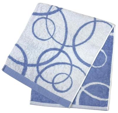 Hayashi Face Towel, Approx. 34 X 80 Cm, Imabari Towel, Squash Circle, Blue, FN208701