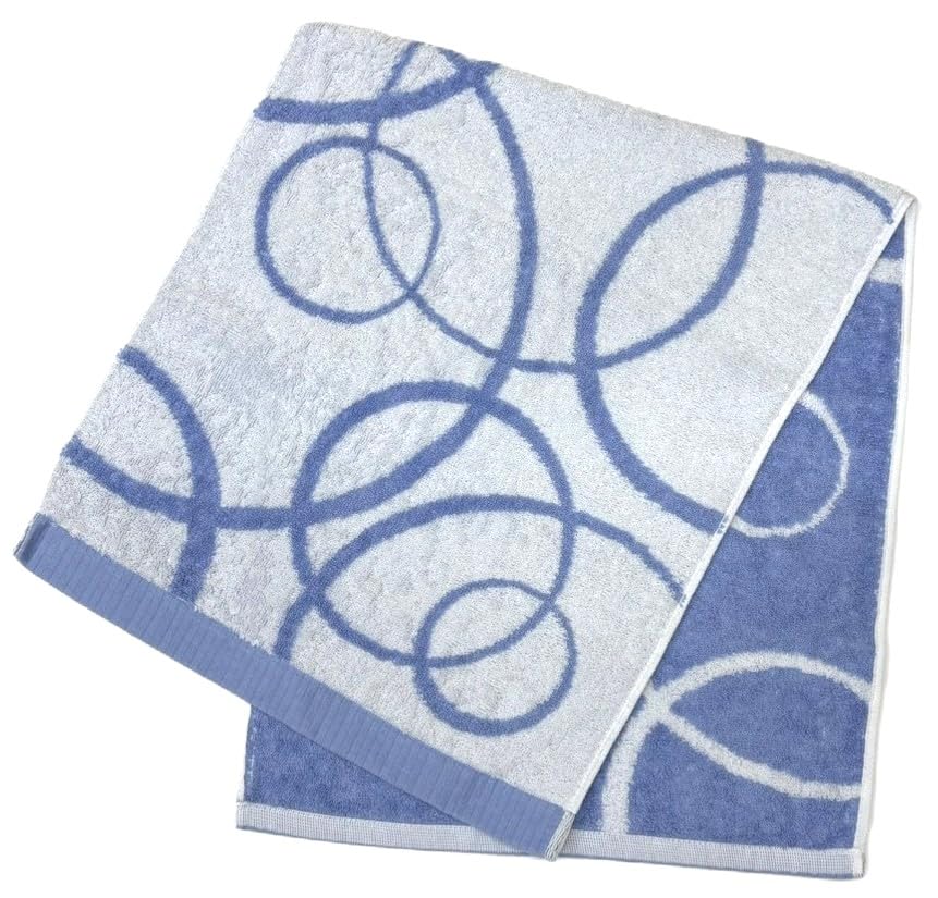 Hayashi Face Towel, Approx. 34 x 80 cm, Imabari Towel, Squash Circle, Blue, FN208701