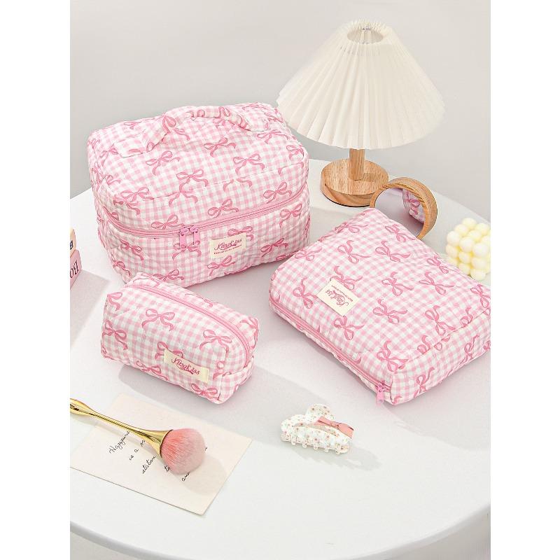 Simple Fresh Makeup Bag Large Capacity Multifunctional Cosmetic Storage Bag Portable Travel Toiletry Pouch for Cosmetics Brushes Toiletries Daily Use