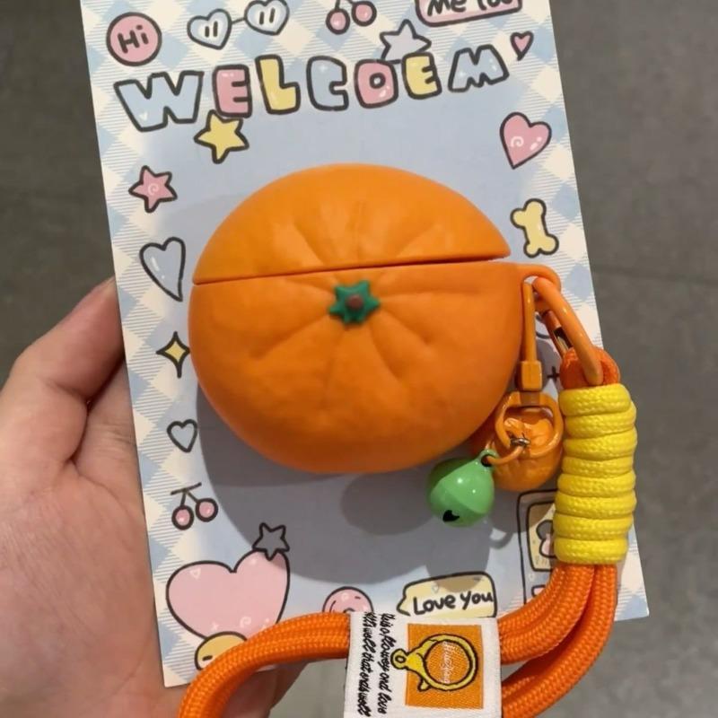 

1 шт. Силиконовый чехол с имитацией апельсина для Apple AirPods Pro 2-го поколения / 2-го поколения / 3-го поколения / 4-го поколения Airpods 3