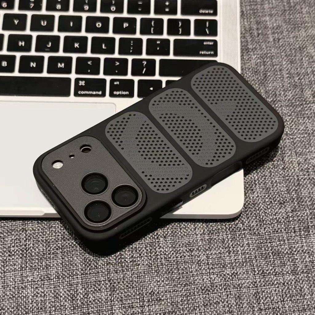 Summer Heat Dissipation for Magsafe Case for iPhone 17 16 15 13 12 Pro Max 14 Plus Ventilate Mesh Magnetic PC Lens Armor Cover