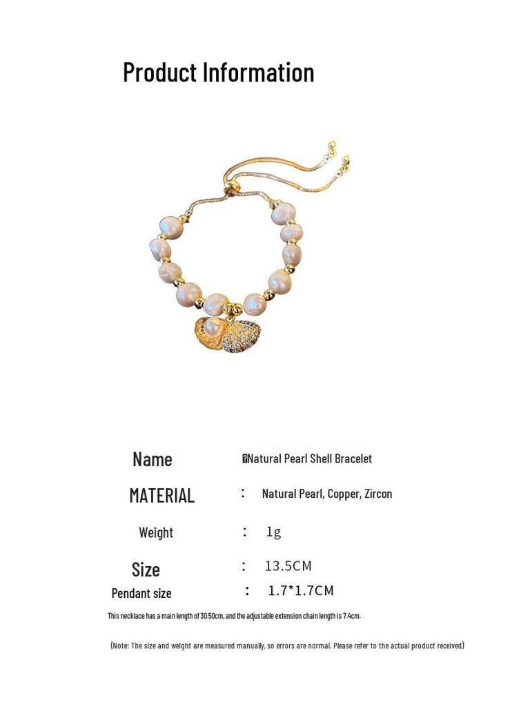 Süßwasserperlenmuschel Damenmode Armband - Leichter Luxus Temperament Armreif, Vielseitiger Handschmuck