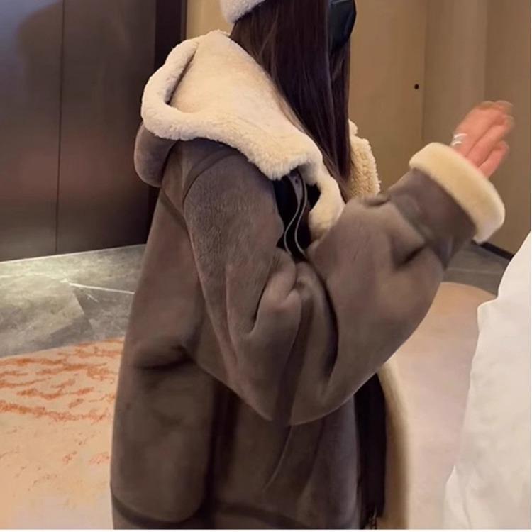 Winter Women Fleece Coat Thickened Lamb Wool Jacket High Quality Warm Outwear