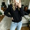 Damen Kapuzen Strick Cardigan Pullover Offene Vorderseite Lässige Jacke Mantel