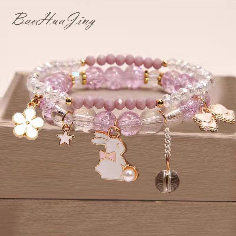 Cinnamoroll Princess Crystal Beaded Bracelet for Girls