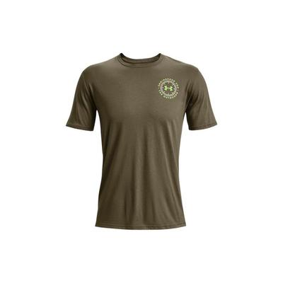 Logo Graphic Print Sports T-Shirt Men Tops Green 1369503-361