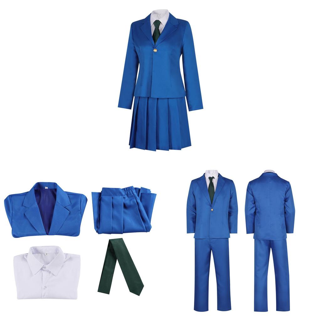 Detective Conan Cosplay Uniform Set With Polyester Fabric For Anime Role Play