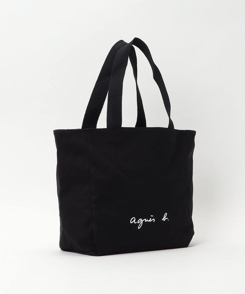 agnes Logo Tote Bag Web Black b. GO03-01, Exclusive, Women's,