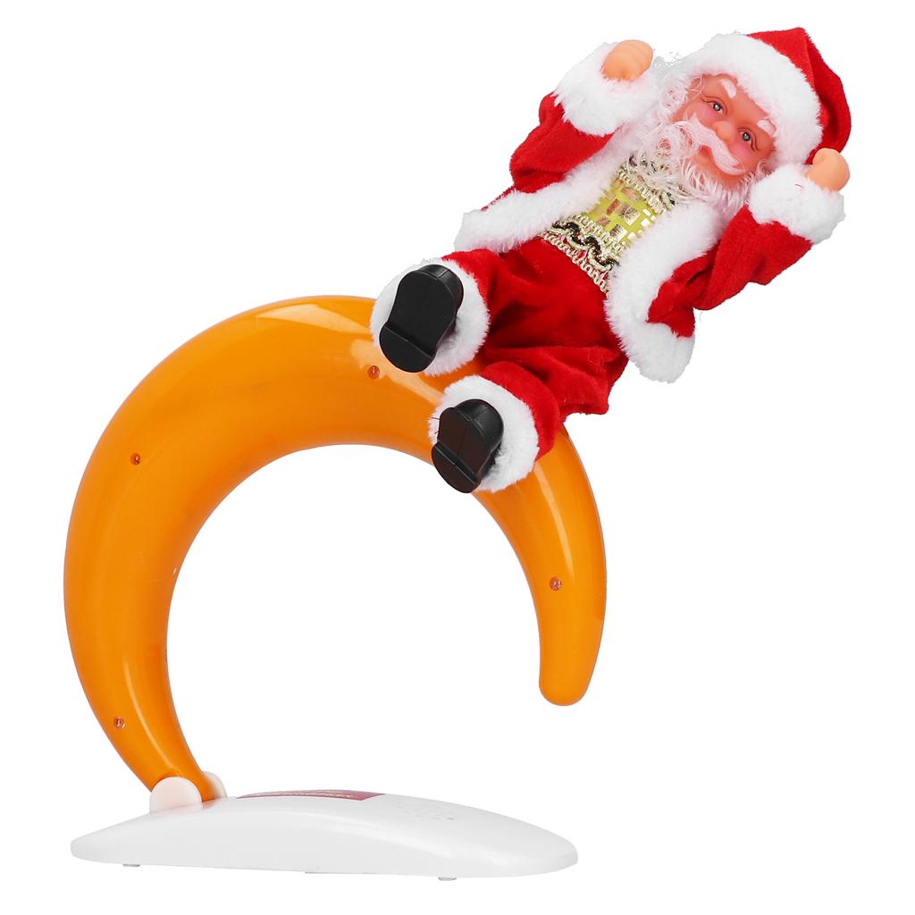 Christmas Santa Doll Electric Dancing Xmas Claus Table Ornaments Decor with Moon Base for