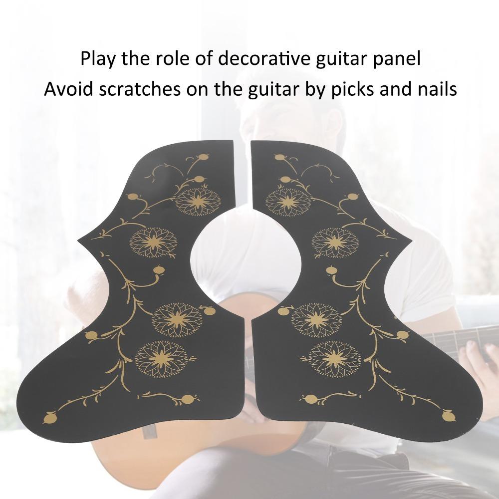 2PCS Scratch Proof Guitar Guard Picks Guitar Protection Plate  Guitar Playing Experience чёрный