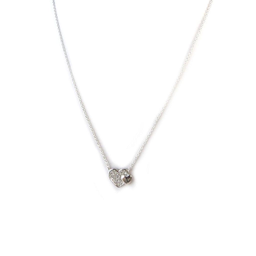 Les Trésors De Lily [N6830] - Collier Argent 'Love' blanc (rhodié)