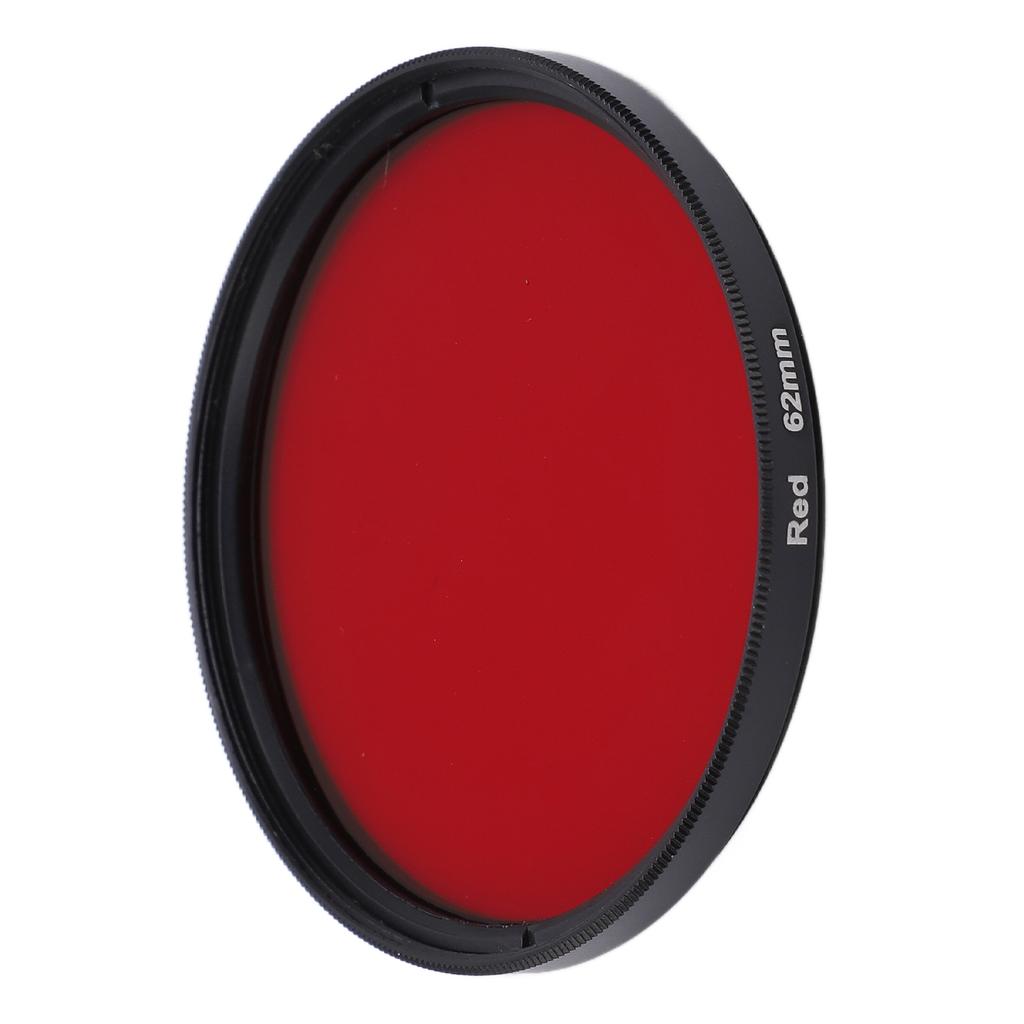 Threaded Camera Lens Filter Full Red Color Filter Optical Glass for Nikon Camera Lens62mm