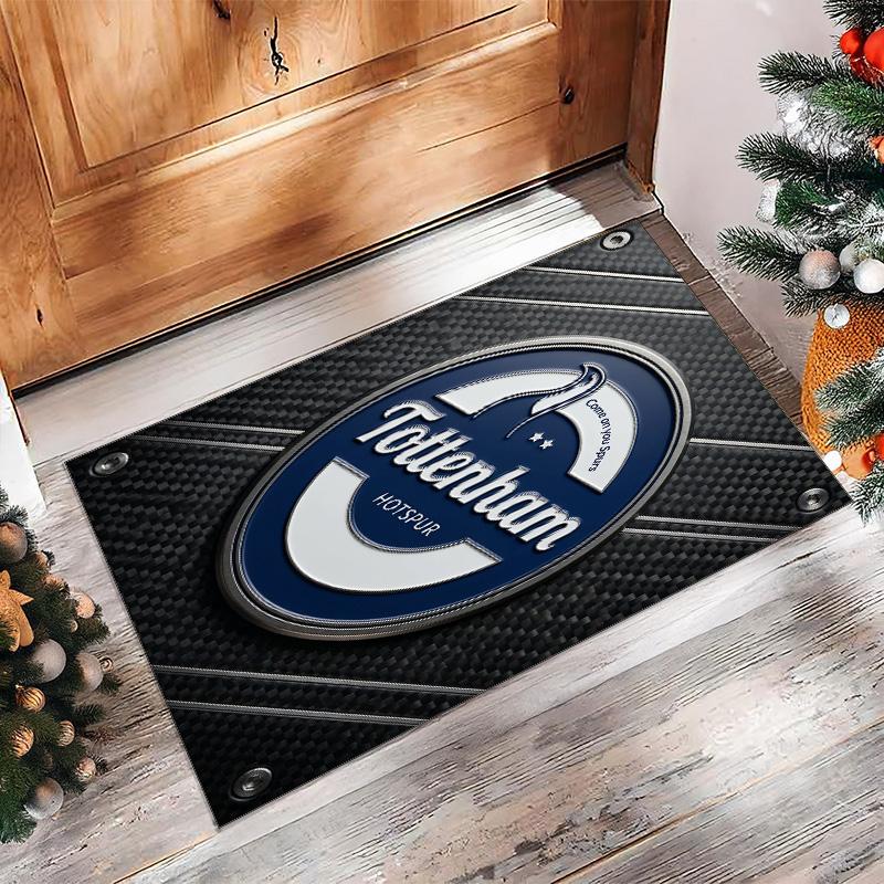 Tottenham Hotspur Bedrukte Flanellen Vloerkleed Antislip Zacht Polyester Vloerkleed Binnen Decoratie Mat voor Slaapkamer Woonkamer Bank