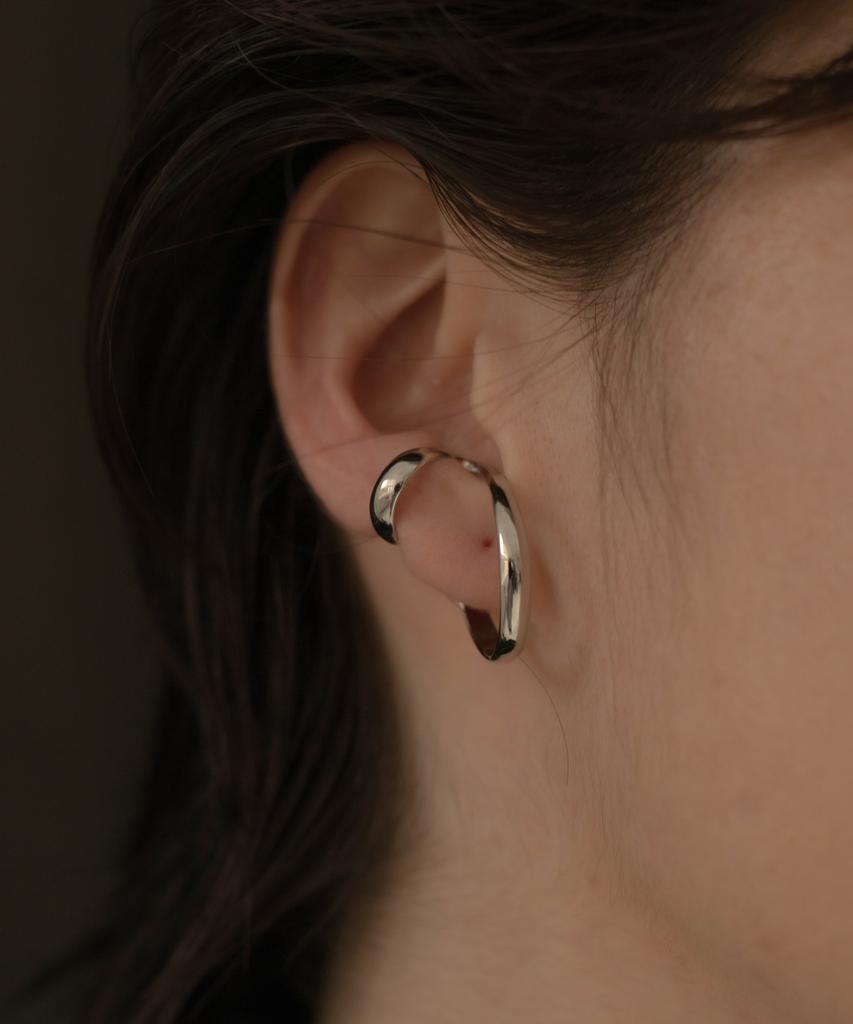 Novice Tokyo Double Layered Hoop Ear Cuff / Silver