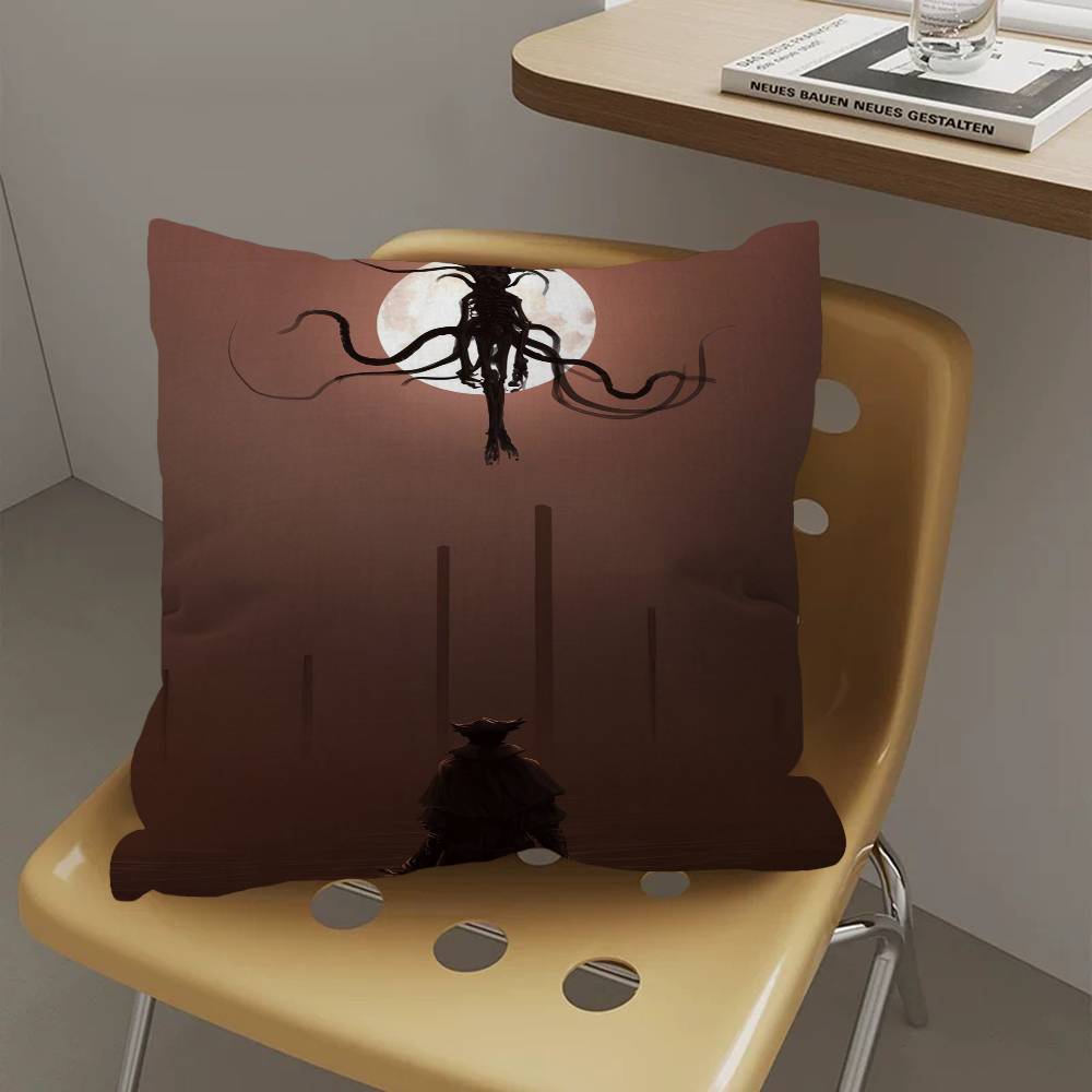 Bloodborne Classic Game Cushion Cover Inches Farmhouse Decor Home Throw Pillow Covers for Couch Decorations