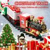 Electric Christmas Train Toys Railway Cars Racing Tracks With Music Santa Claus Christmas Tree Decoration Train Model Toys Gifts