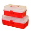 Tool Storage Box with Handle Three Layer Container Household Storage for Screw Parts Crafts Sundries Organization