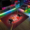 Sunderland Design Křišťálový sametový koberec Útulný ne?Protiskluzová tištěná předložka do ložnice, obývacího pokoje, předsíně