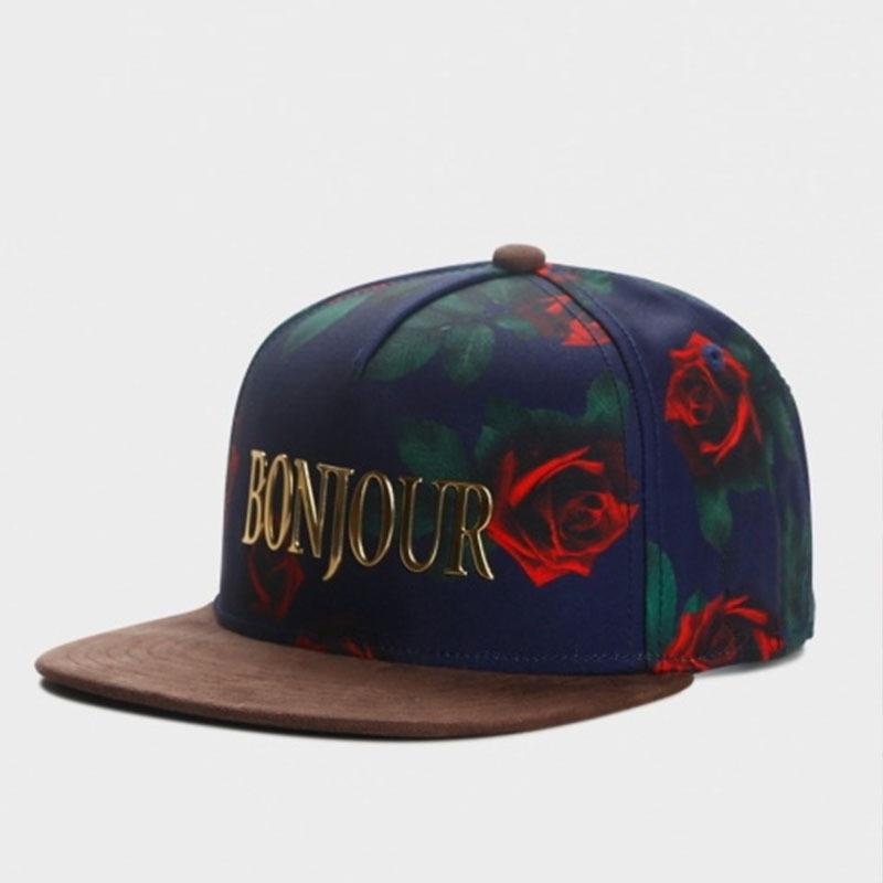 Cap Rose Casual Men S And Women S Hats Adult Adjustable Flat-Brimmed Hats Visor Baseball Caps