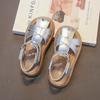 Children'S Closed-Toe Roman Style Sandals High-Top Children'S Summer Beach Shoes Soft Sole Non-Slip Girls' Casual Flat Sandals