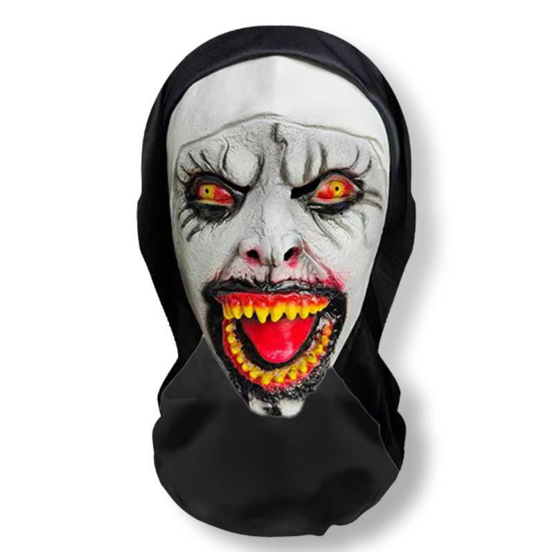 Máscara 3D de Cara de Fantasma de Halloween Pasamontañas de Malla Elástica de Cara Completa Transpirable Cubrecabezas de Zombi Accesorios de Cosplay de Halloween para Fiesta de Terror