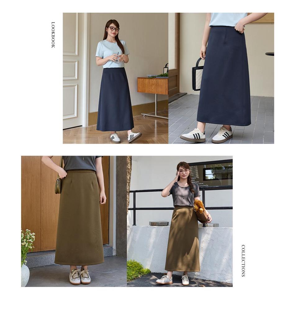 Plus Size High Waist A-Line Skirt: Flaw-Covering, Slimming, Versatile