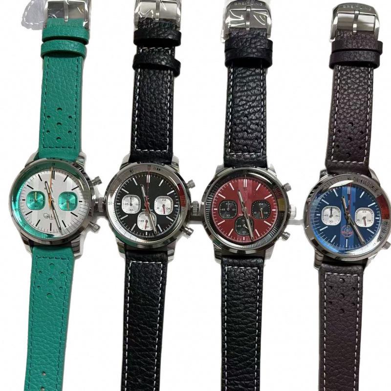 Cronografo da uomo CROSS CENTURY: VK63 Quarzo con Design Luminoso a Cinque Lancette, Acciaio Inossidabile e Cinturino in Pelle.