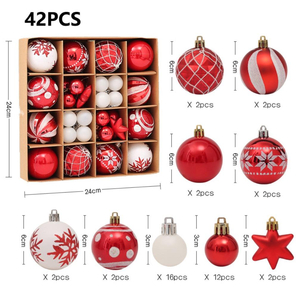 New Year Christmas Tree Ornament Plastic Painted Ball Christmas Decorations New Xmas Tree Hanging