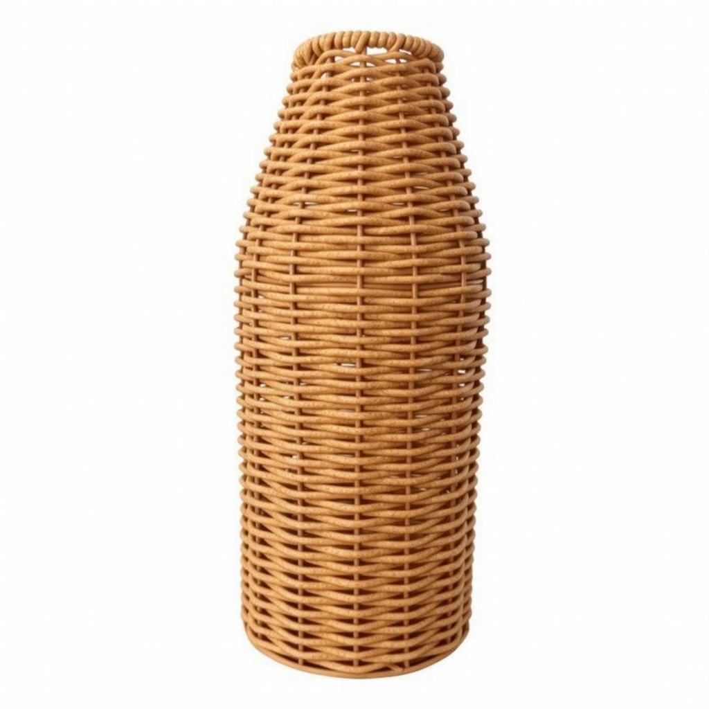 Rattan-Look Plastic Vase Long-Lasting for Reading Nook