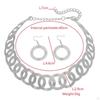 Exaggerated Choker Earrings Set Gift Vintage Adjustable Jewelry for Birthday