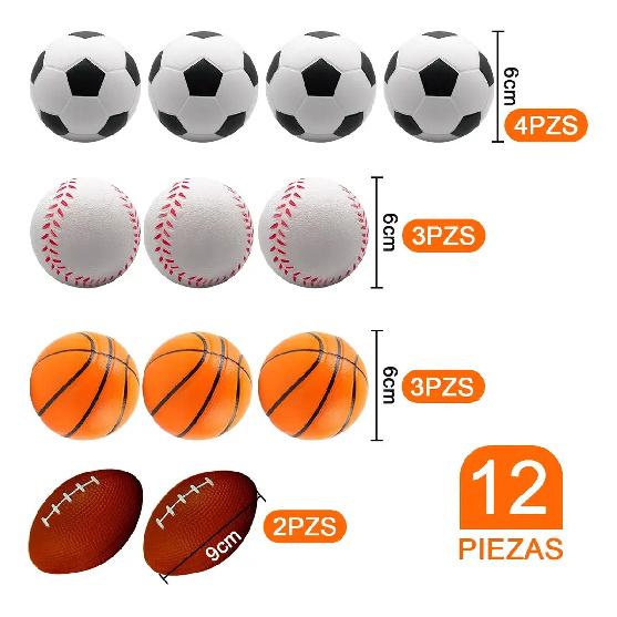 12pcs Soft Stretchable Anti-Stress Balls Toy Gift for Children