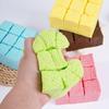 Colorful Slow Rebound PU Squeeze Toy Simulated Tofu Bread Anti Stress Toy for Adult Daily Relaxation