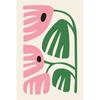 Bright Modern Plant And Flower Minimalist Poster Abstract Vase Leaves Prints Canvas Painting Wall Picture Home Living Room Decor